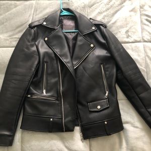 Zara Men’s leather biker jacket